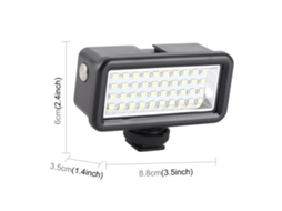 Luz De Relleno Submarina 40m Ipx8 Resistente 40led Con 8 Filtros De Cor 6000-6500k Carga Magnética Para Mergulho