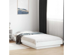 Vidaxl Estrutura de Cama 100x200 Cm Derivados de Madeira Branco