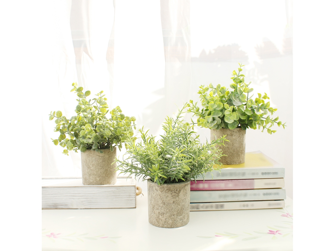 Peças Plantas Artificiais em Vasos Decoração Interior