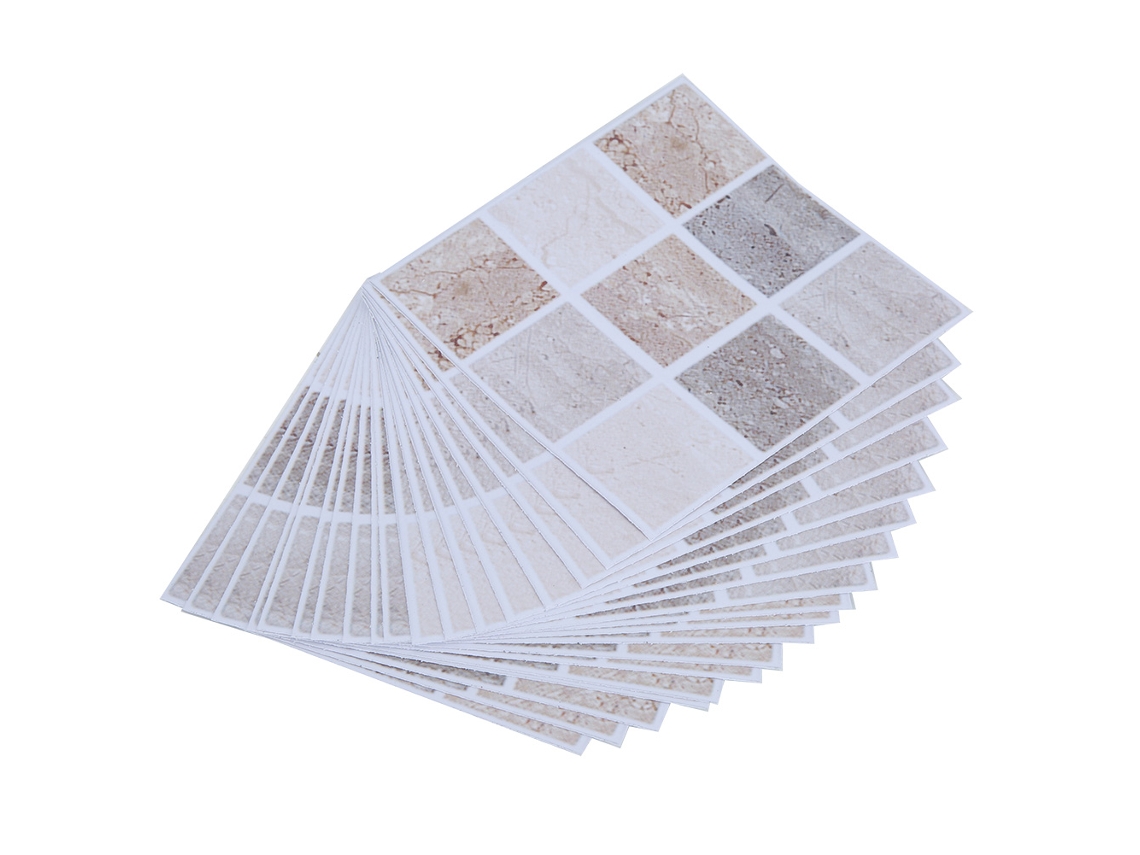18 Autocolantes Mosaico 10x10cm Banheiro Cozinha Diy Decor