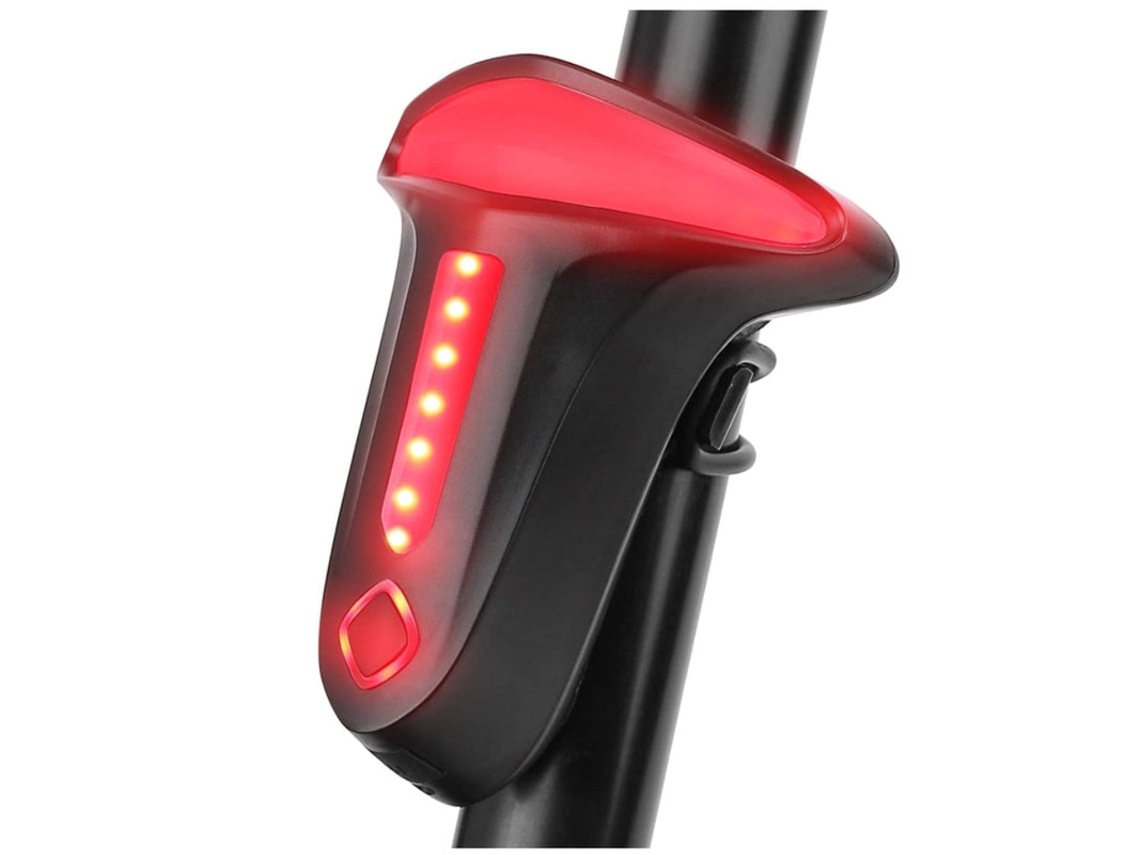 Luz Traseira Bicicleta 7modos Freio Inducao Ip66 Preta Yizhood