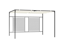 Vidaxl Gazebo Com Telhado Retrátil 3x4x2,3 M 180 G/m² Cor Creme