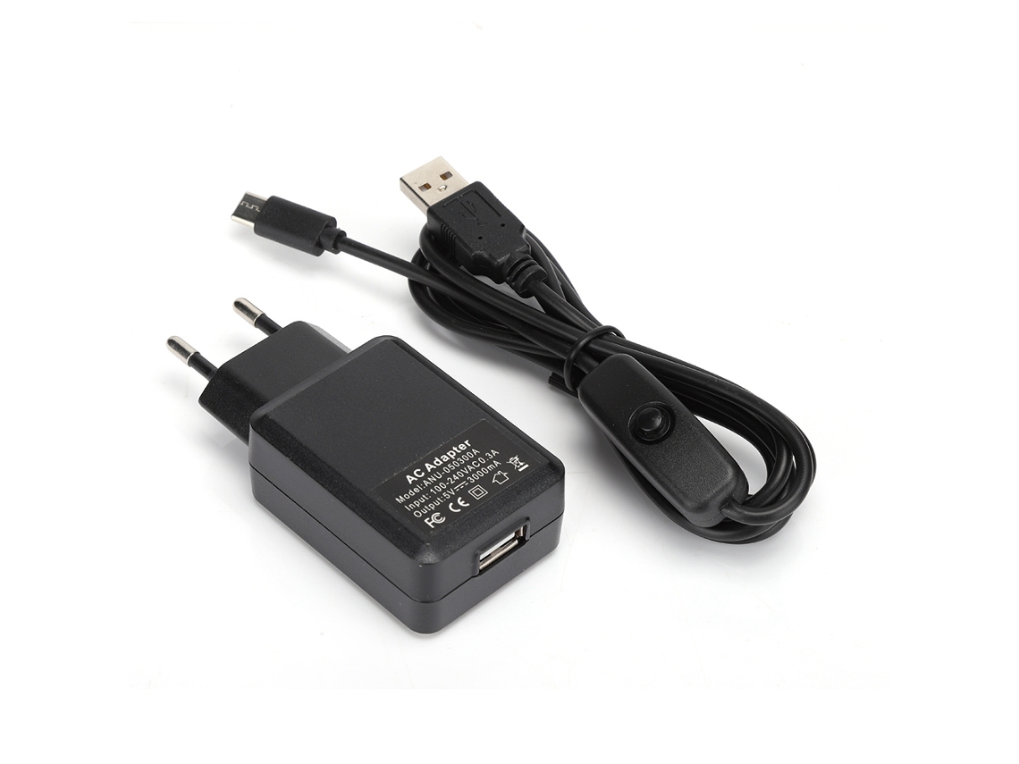 Adaptador De Energia (5v/3a Type-c Com Cabo De Chave) Para Raspberry Pi 4b De 2019
