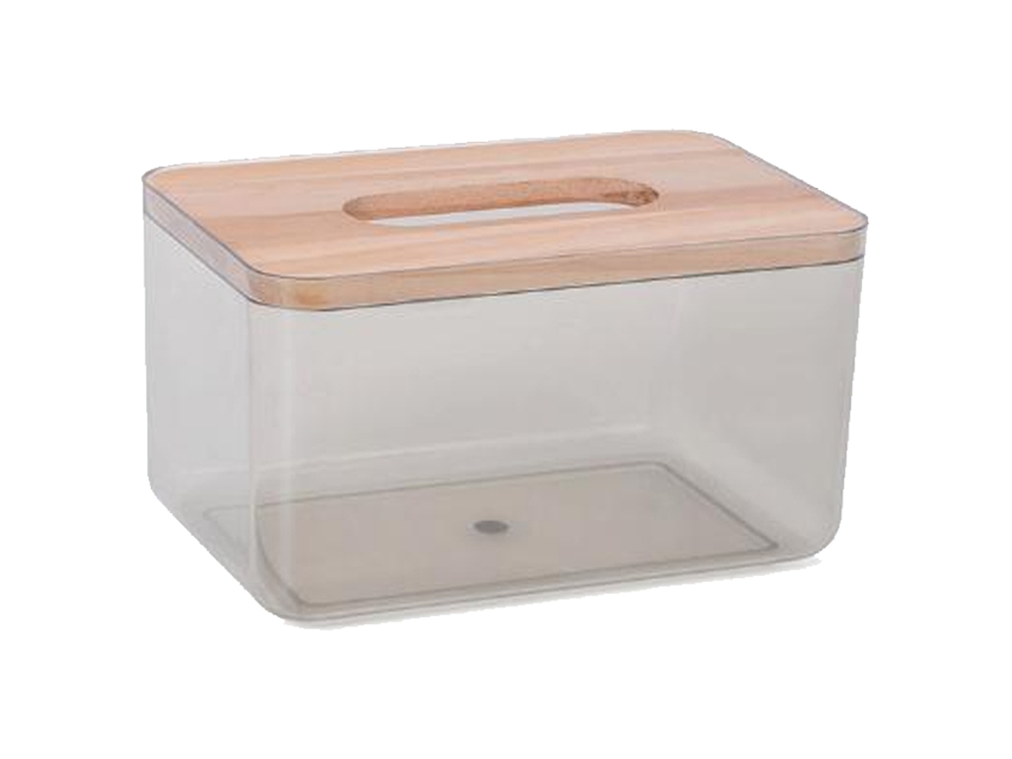 Suporte de Caixa de Tecido Transparente Moderno e Minimalista Retangular