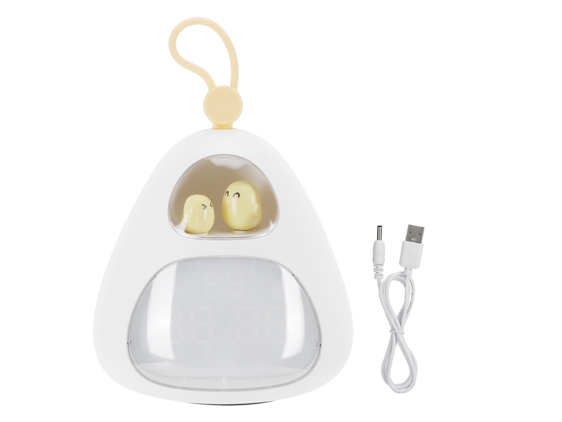 Bj-lâmpada De Noite Led Com Relógio Despertador Usb Bluetooth Multifuncional Lâmpada De Mesa Presente De Aniversário