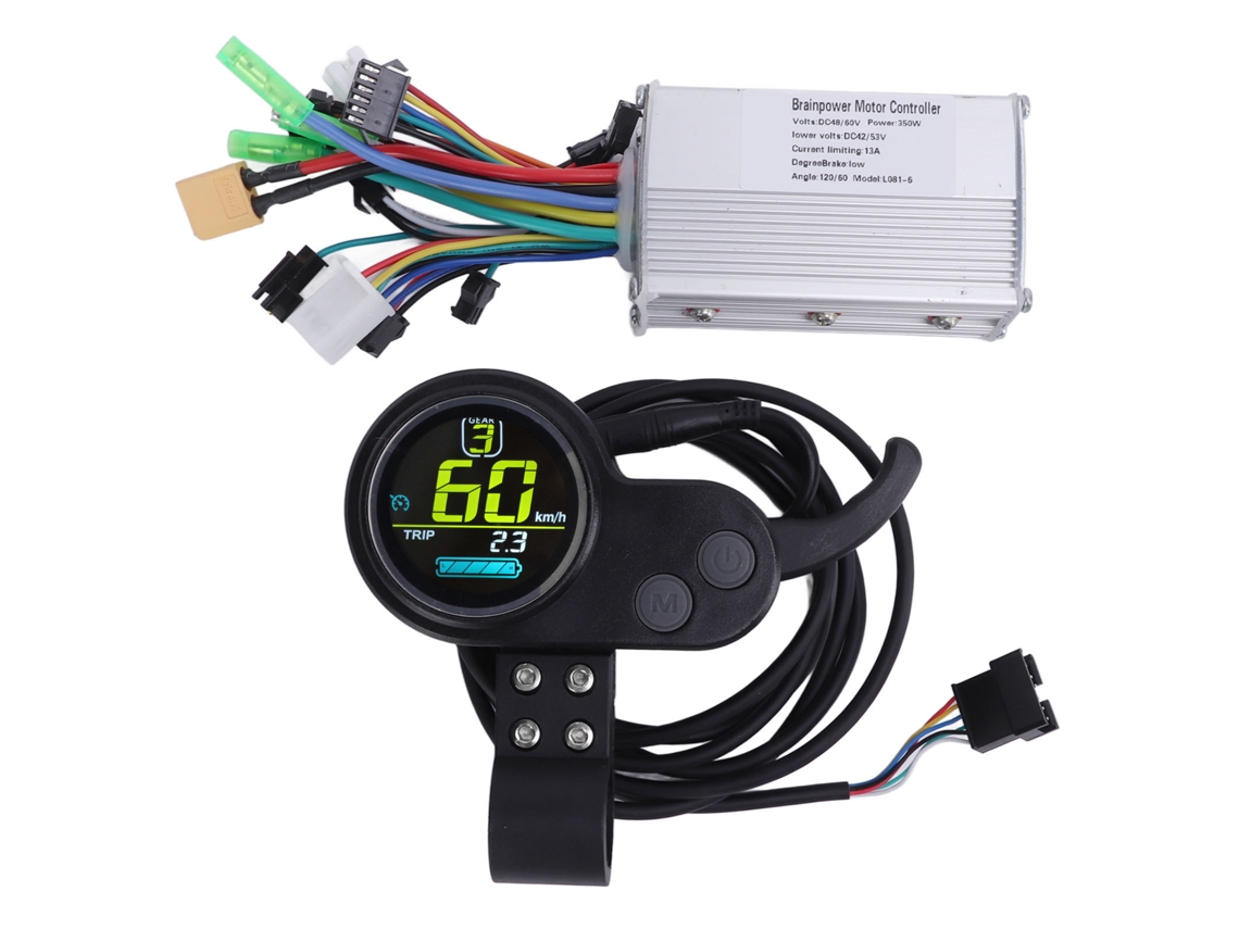 Kit de controlador para patinete elétrico 350w 48v 60v com LCD e controle de polegar