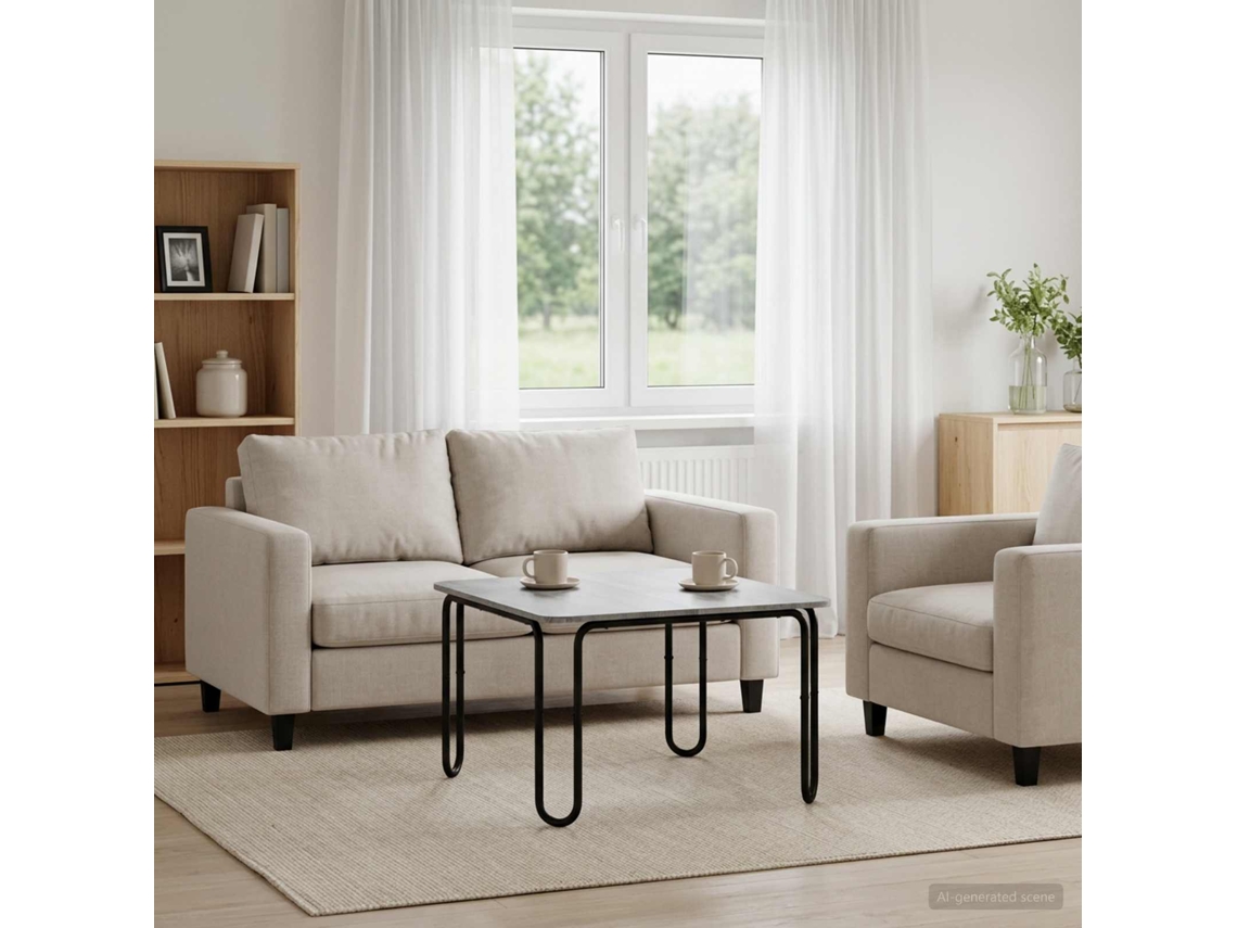 Vidaxl Mesa De Centro Sonoma Cinzento 59 X 59 X 45 Cm