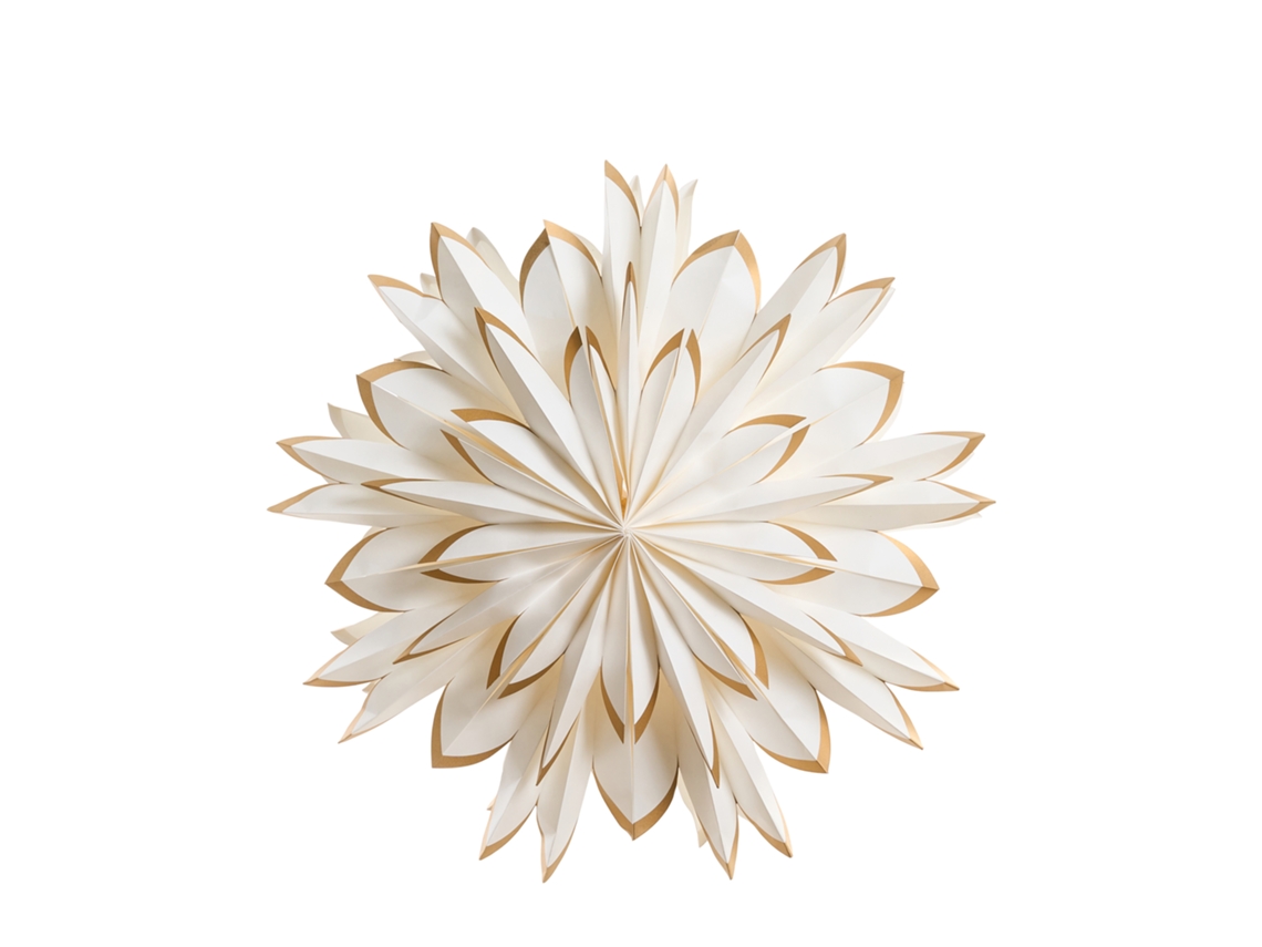 Decoração De Natal Svedan Estrela 60 Cm Branco Creme