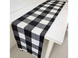 Caminho De Mesa Xadrez Preto E Branco Para Decoração, Combinando Com Saia De Árvore De Natal E Meia, 13 X 72 Polegadas Olysi Shop