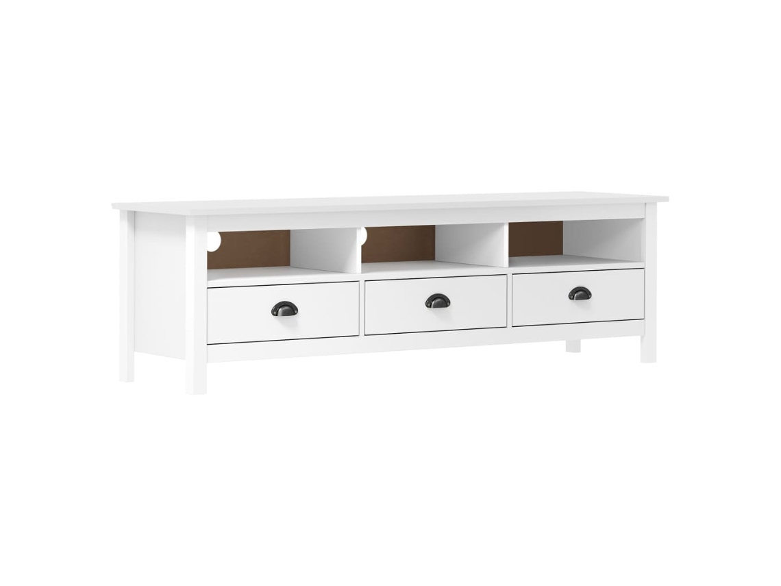 Tv Cabinet, Tv Cabinets Vidaxl Branco Madeira De Pinho (n/a)