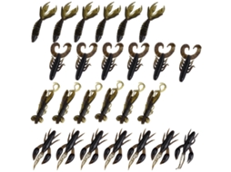 Isca de Silicone Molhada 25pcs Marrom para Pesca