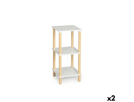 Estantes Moblekit Branco Marrom Madeira 35 X 35 X 75 Cm (2 Unidades)