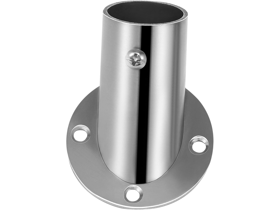Suporte Triangular Para Haste Com Flange, Tubo De 25mm, Aço Inoxidável Prateado, 1 Peça