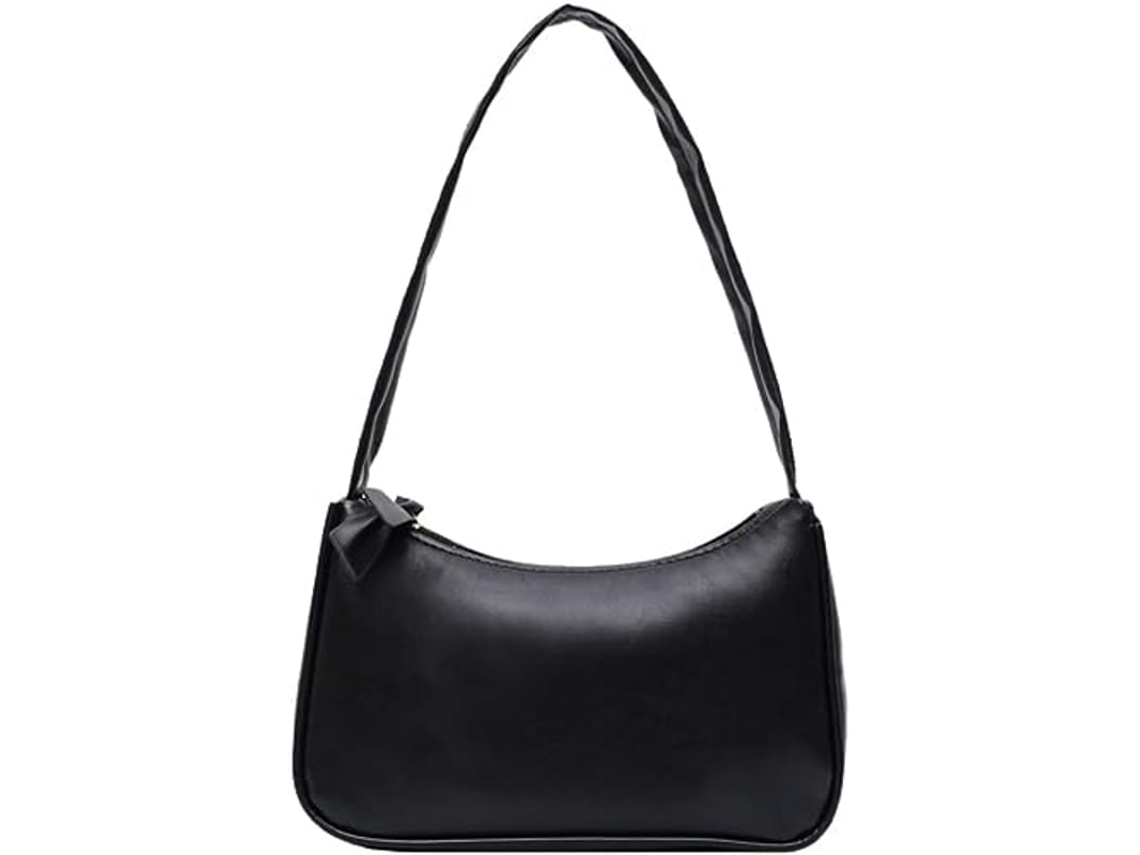Bolsa Retro De Axila Feminina Com Laço Bolsa De Ombro Em Couro Pu Para Mulheres