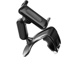 Suporte Para Celular Veicular Com Clipe, Rotação Ajustável, Abs Preto