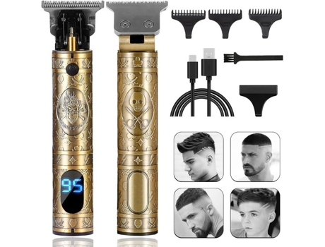 Máquina de corte de cabelo elétrica sem fio profissional TB ergonômica 123 Design