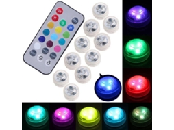 Conjunto De 10 Mini Luzes Led Submersíveis, Luzes Subaquáticas Rgb Multicoloridas À Prova D'água Com 1 Controle Remoto Para Piscina, Lagoa E Aquário