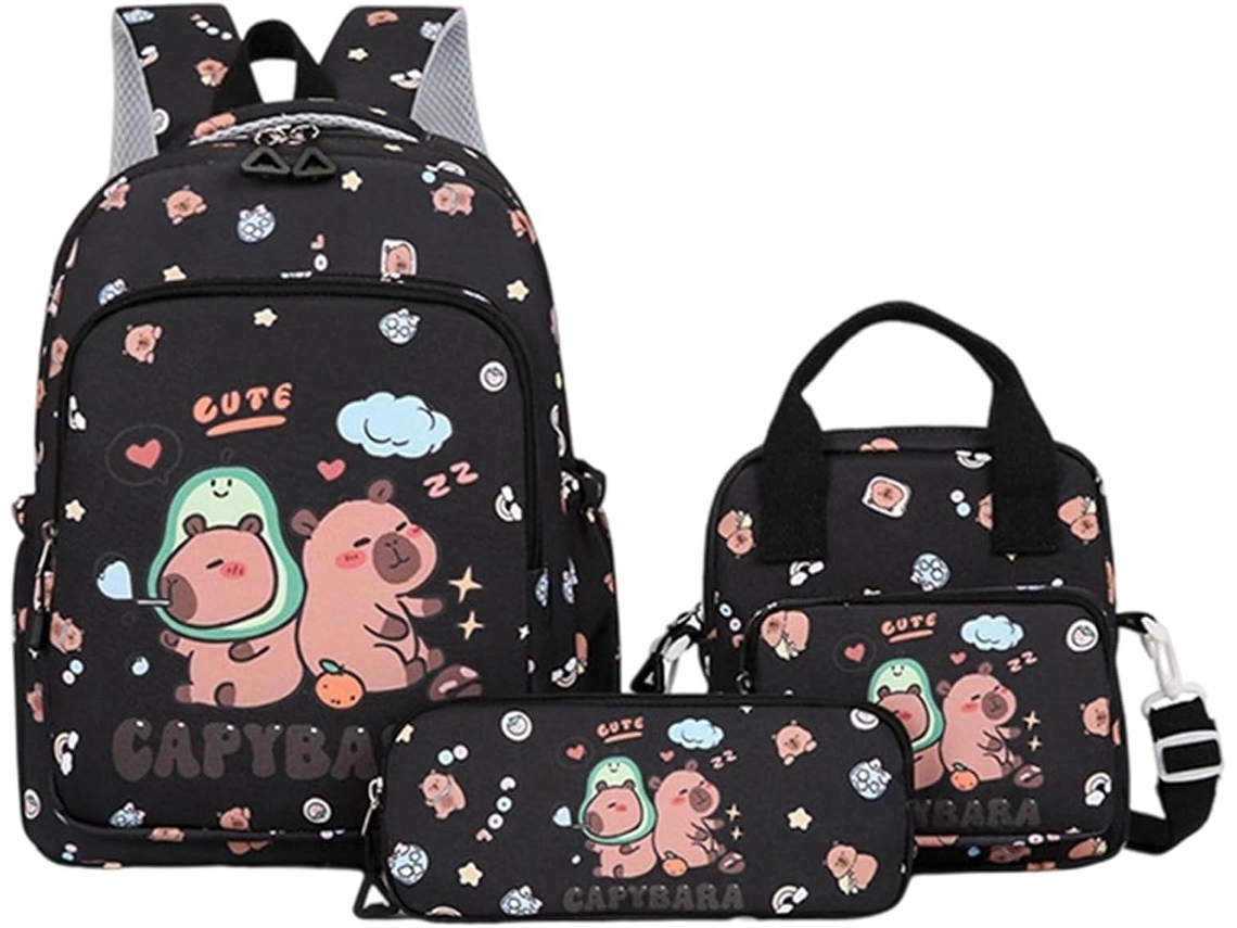 Mochila Infantil Fofa Capivara 2026 Para Meninos Meninas, Escolar Leve E Com Alças Do Ensino Fundamental