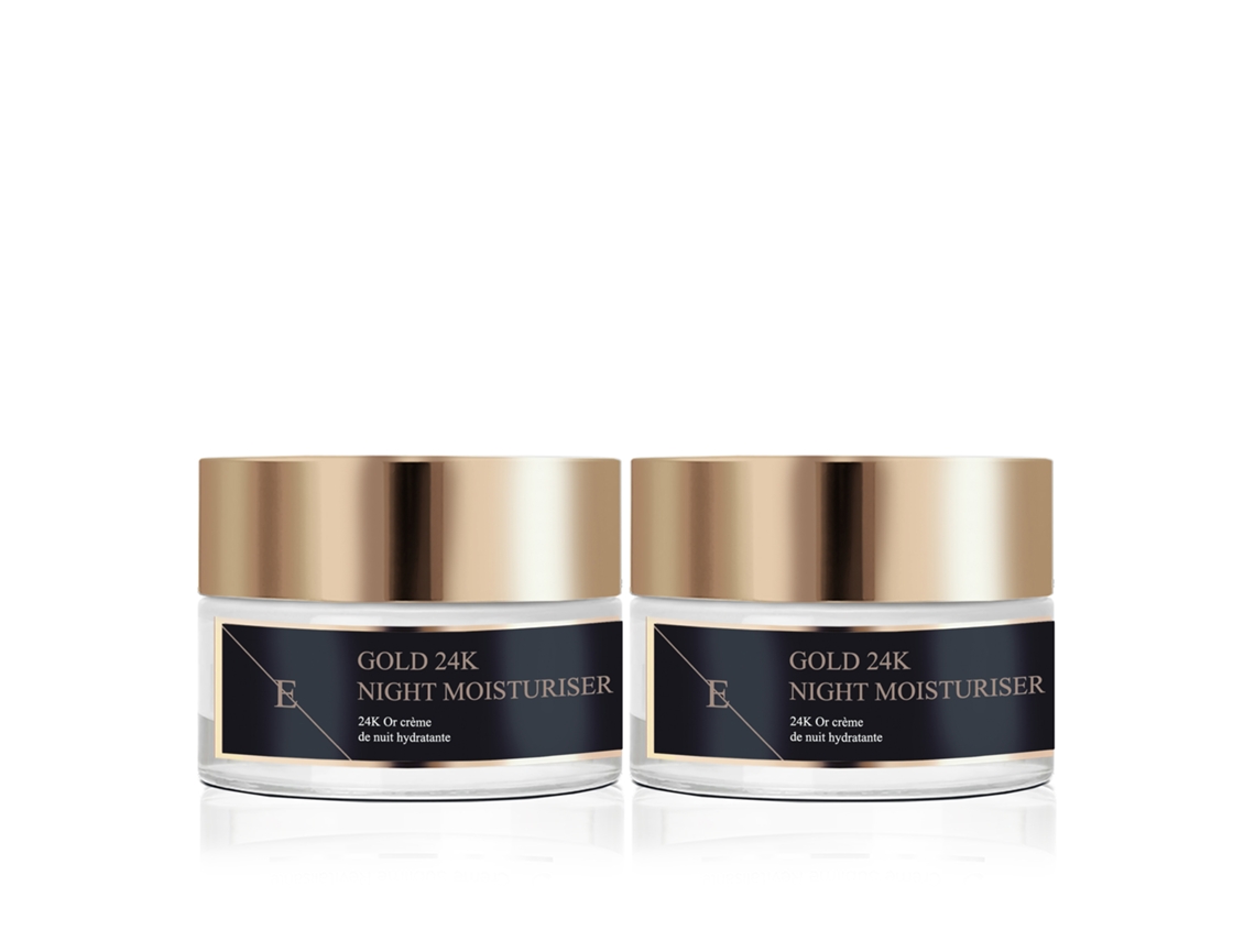Hidratante noturno antirrugas Erth Skin London com ouro 24 quilates x 2