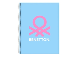 Caderno BENETTON Spring Azul celeste A4 120 Folhas