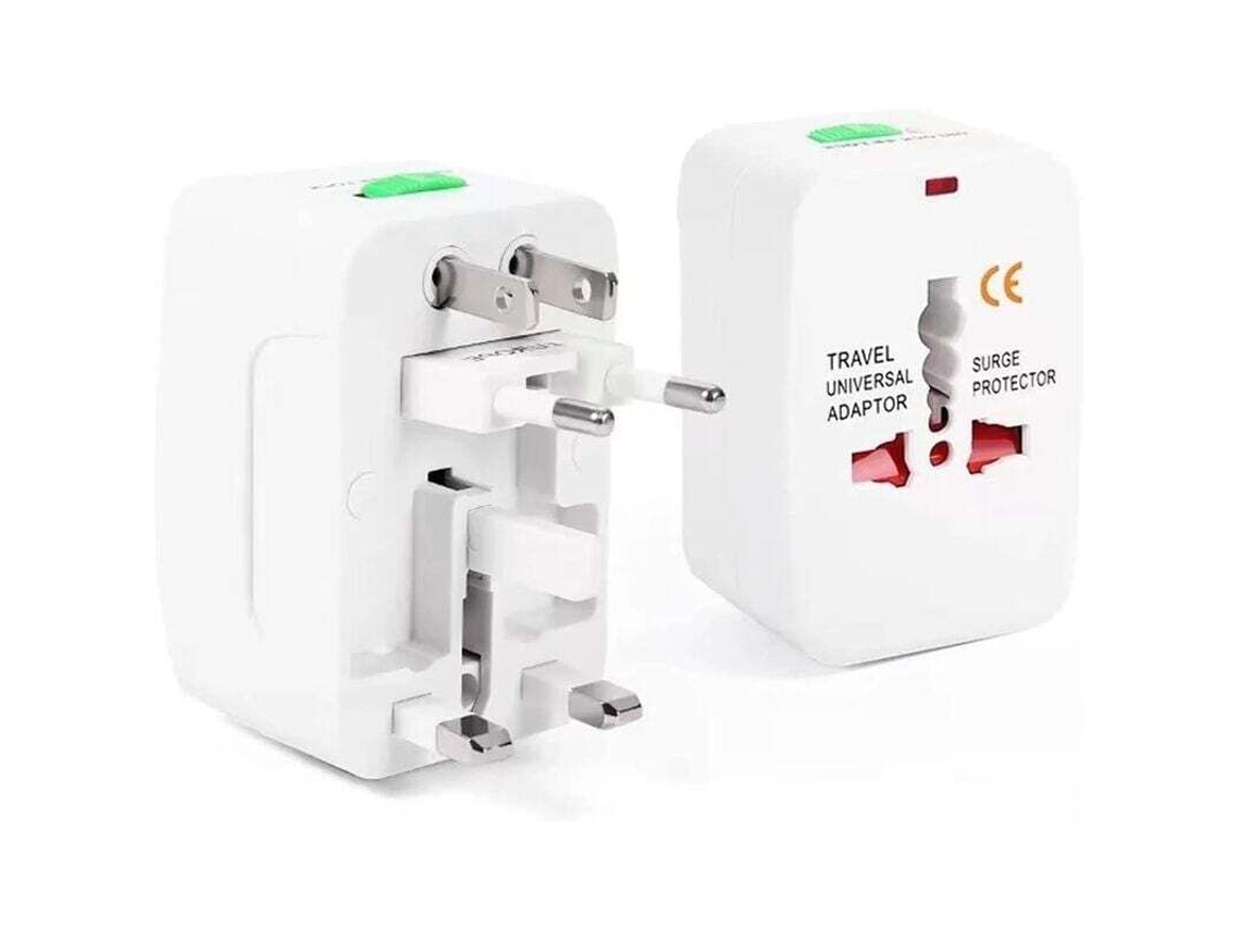 Adaptador De Viagem Universal Com Conversor De Tomadas Internacionais, Compatível Com Eua, Ue, Reino Unido E Austrália Em Mais De 200 Países