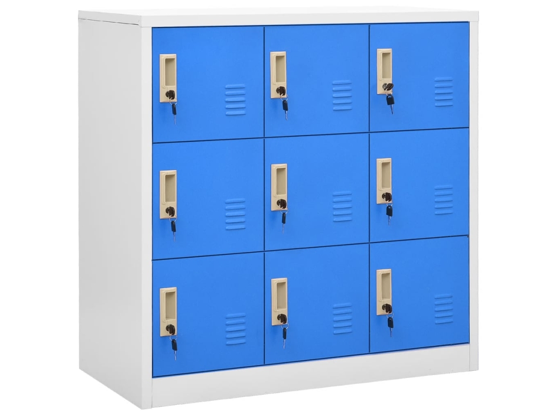 Vidaxl Cacifo 90x45x92,5 Cm Aço Cinzento-claro E Azul