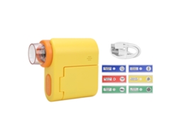 Microscópio portátil infantil com tela IPS de 2 polegadas, câmera de vídeo, monocular, telescópio, 3 modos de operação, carregamento tipo C, mini microscópio portátil amarelo.