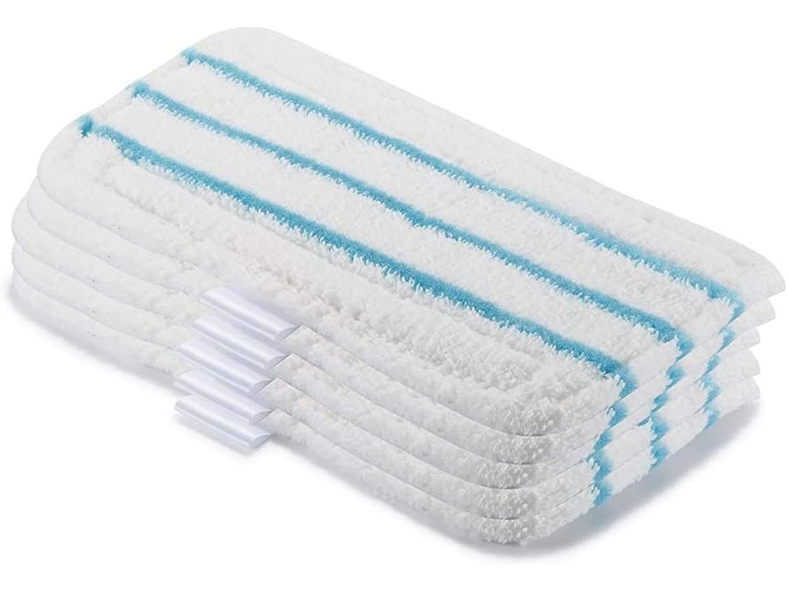 Conjunto de 5 Panos Microfibra Pretos para Esfregão a Vapor, Ideais para Limpeza e Secagem BRILVIBERA
