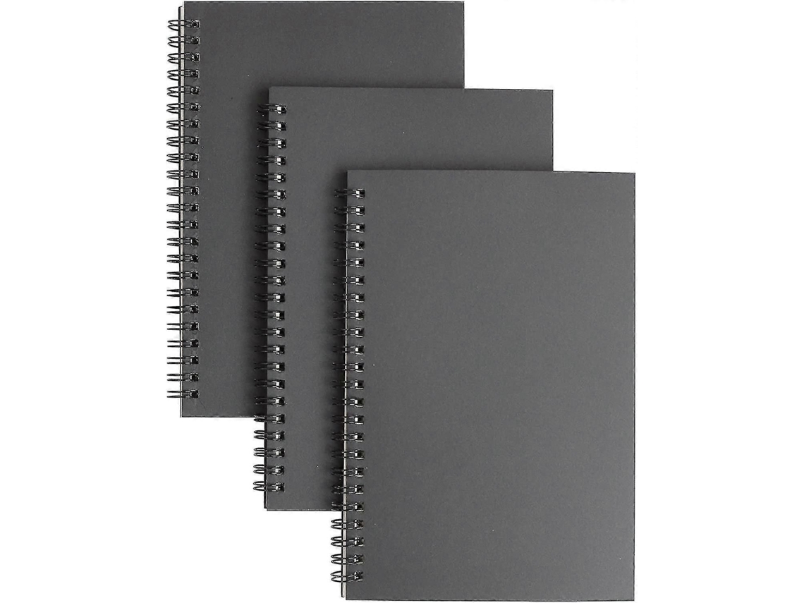 Caderno De Esboço Espiral De Capa Mole - Pacote De Três - 8,25 Polegadas Por 5,5 Polegadas - 100 Páginas, 50 Folhas - Perfeito Para Viagem