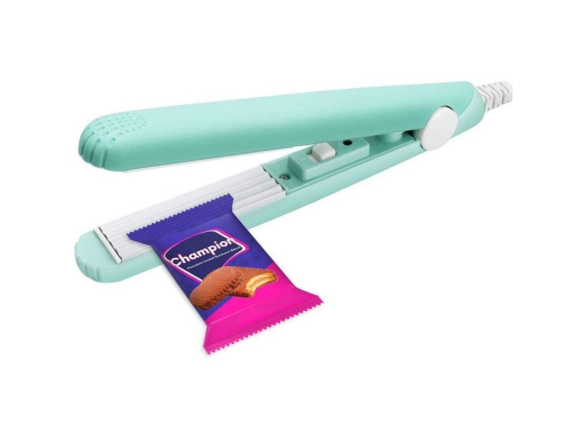 Seladora térmica portátil para sacos de alimentos com filme térmico, marca compacta