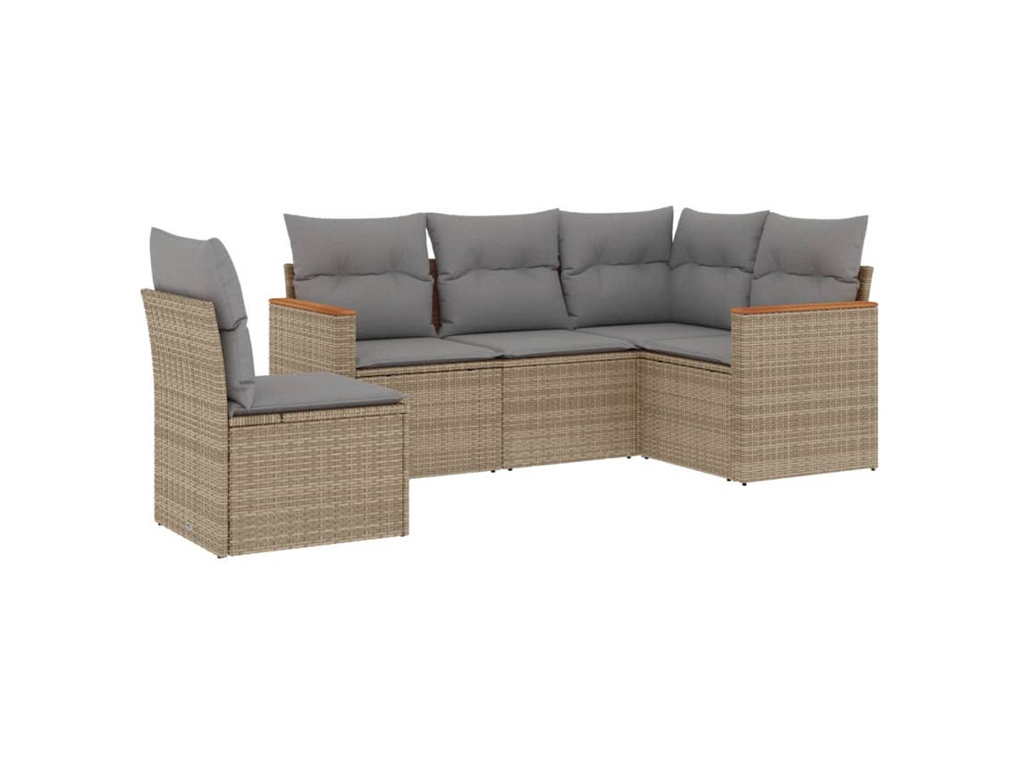 Garden Sofa Set, Garden Sofa Sets Vidaxl Bege Rattan / Vime (n/a)