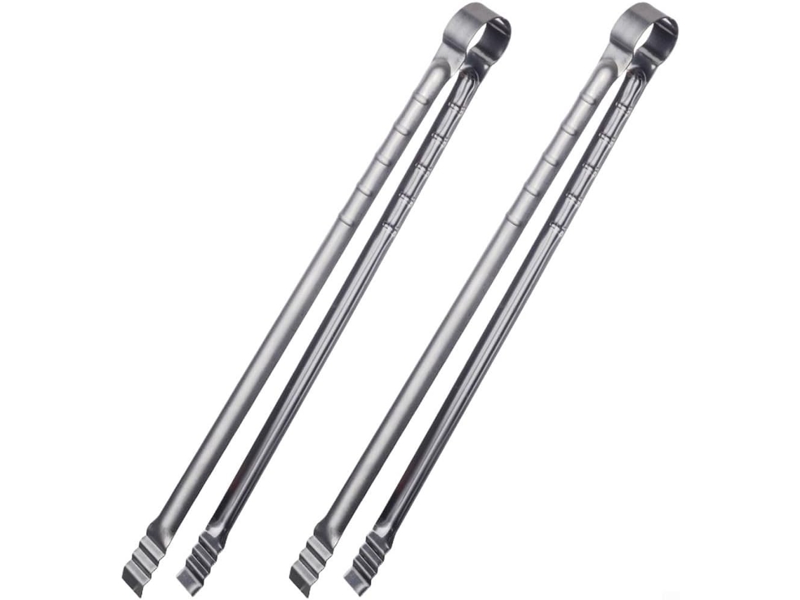 Conjunto De 2 Pinças Aço Inoxidável Para Churrasco, 45cm, Para Grelhar, Servir E Cozinhar Ao Ar Livre