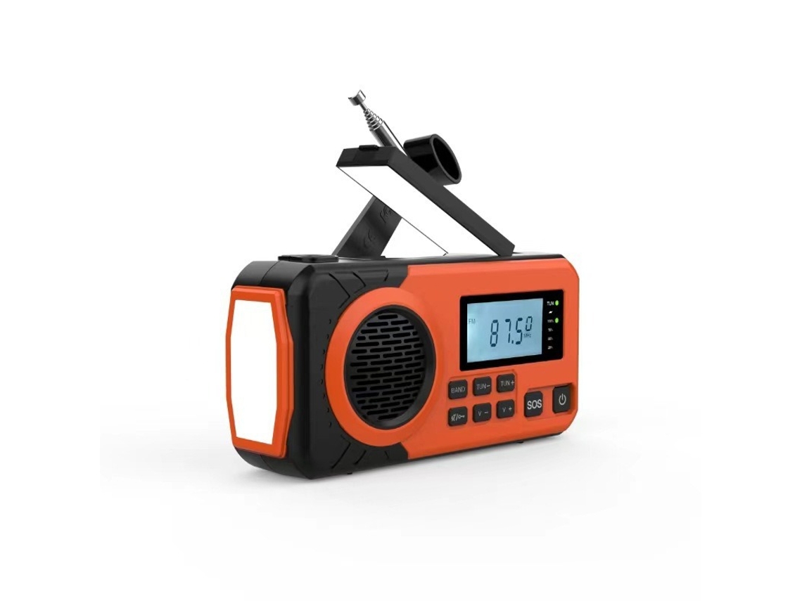 RÁDIO DE EMERGÊNCIA 10000MAH, MANIVELA, PORTÁTIL, USB, SOS AQUAFORGE