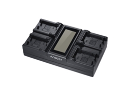 Carregador de bateria digital de 4 canais Np-fw50 com visor LCD para Sony A7 A7r A7sii A7ii A6500 A6300 da série Nex