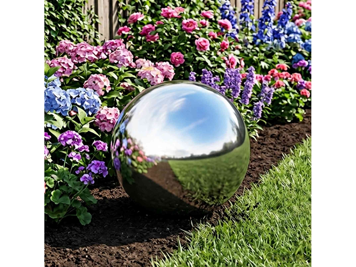 Vidaxl Bola Espelhada Ø 47 Cm Prateado Aço Inoxidável 201