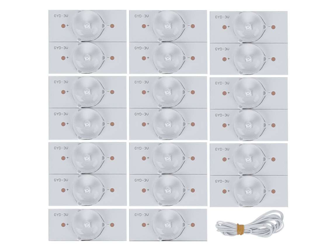 Lâmpadas Smd 3v Da Laxiscreed Para Tv Led, Com Filtro De Lente Côncava Em Placa De Fibra De Vidro