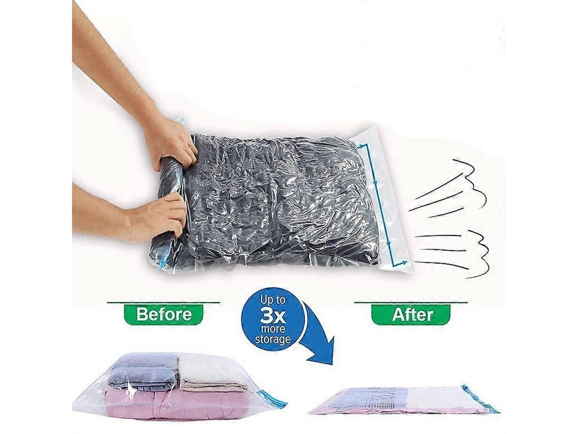 2 Unidades De Saco Armazenamento Doméstico, Grande A Vácuo Para Guardar Roupas E Jaquetas Plumas.