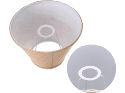 Difusor De Luz Rústico Em Tecido Para Lâmpada E27, Tecido Decorativo Cáqui, Fácil De Usar.