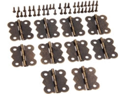 Conjunto De 10 Dobradiças Ferro Para Armários, Joias E Caixas De Madeira Dobradiça Borboleta Antiga Com 4 Furos Para