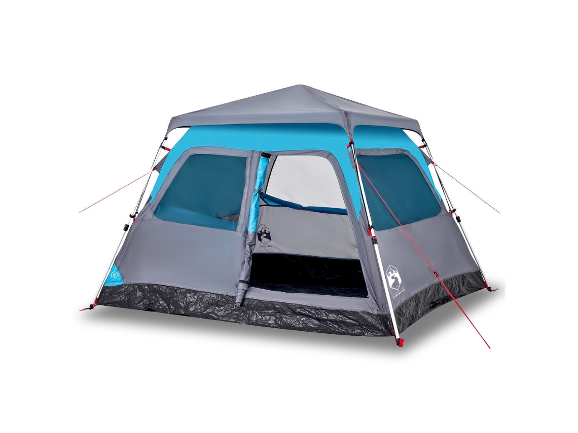 Camping Tent, Camping Tents Vidaxl Azul Poliéster (4 Pessoas)