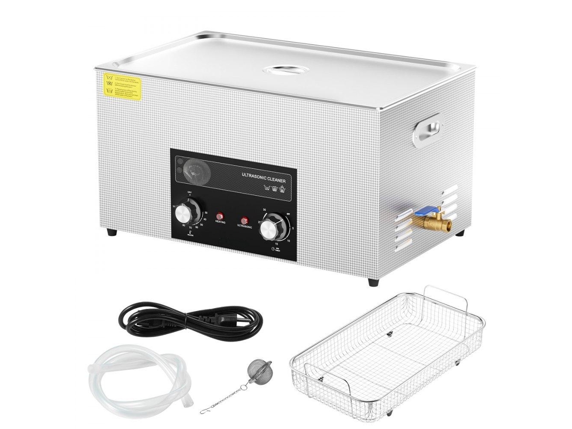 Máquina De Limpeza Ultrassônica 22l Com Aquecimento, Timer E Cesto Tekmaquinas
