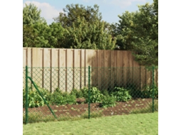 Vidaxl Cerca De Arame Com Flange 1x25 M Verde