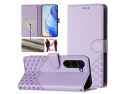 Capa De Couro Para Celular Com Relevo Rfid Em Formato De Favo De Mel