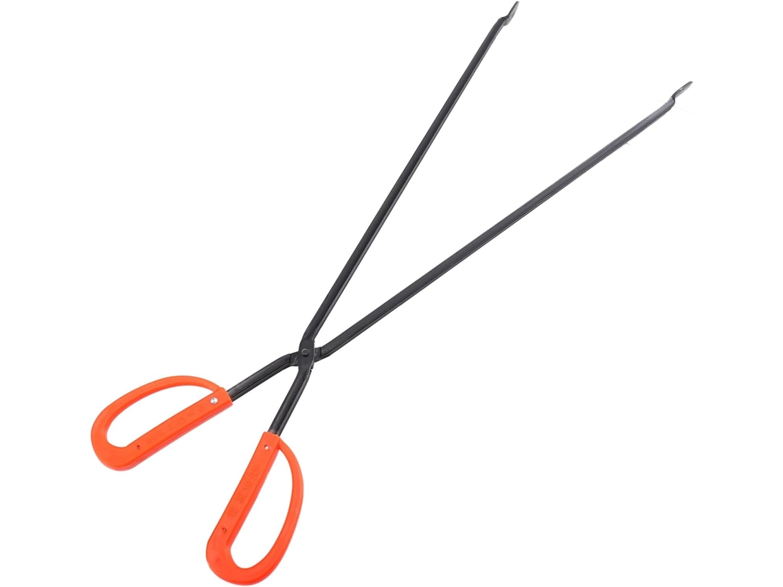 Pinça Para Fogo Toyandona Churrasco E Jardinagem Ao Ar Livre, Cabeça Plana De Metal 60cm Vermelha, Pinça Multifuncional