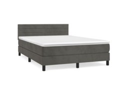 Box Spring Bed, Box Spring Beds Vidaxl Cinzeto Veludo (140 X 200 Cm)