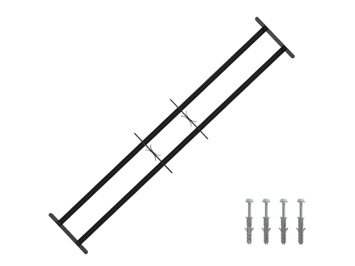 Vidaxl Grade De Segurança Para Janelas Com 2 Barras Cruzadas 3 Unid.