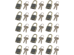 Conjunto De 15 Mini Cadeados Metal Com Chave Para Malas, Mochilas Escolares, Mochilas Em Geral, Cor Bronze