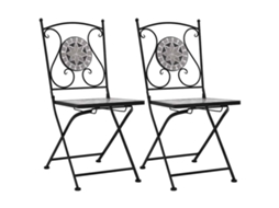 Folding Chair, Folding Chairs Vidaxl Cinzeto Cerâmica (n/a)