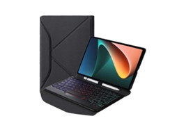 Capa De Couro Com Teclado Bluetooth B0n5s Com Textura De Diamante E Retroiluminação, Com Suporte Triangular Traseiro, Para Xiaomi Pad 5 / 5 Pro.