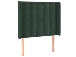Headboard, Headboards Vidaxl Verde Veludo (93 X 16 X 118/128 Cm)